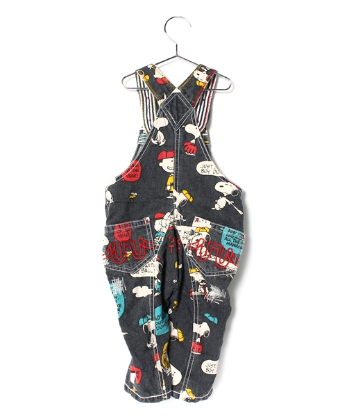 BOOFOOWOO（ブーフーウー）の「PEANUTSサロペット KID'S Baseball柄（サロペット/オーバーオール・キッズ・グレー・100/120/110/130/80/90）」の2枚目の写真