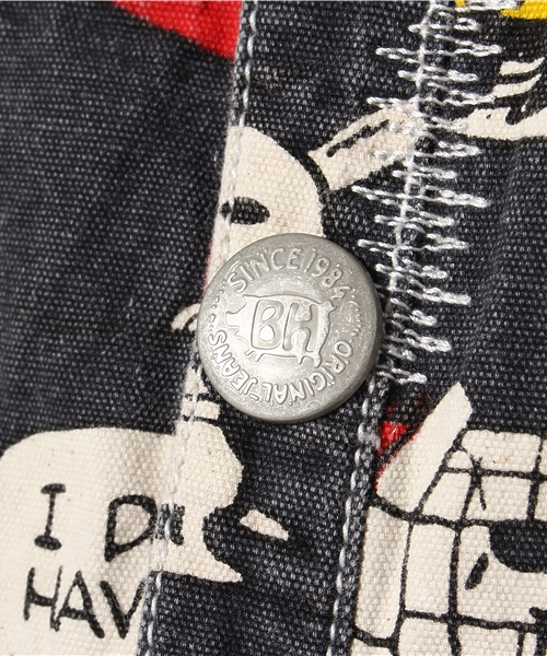 BOOFOOWOO（ブーフーウー）の「PEANUTSサロペット KID'S Baseball柄（サロペット/オーバーオール・キッズ・グレー・100/120/110/130/80/90）」の4枚目の写真