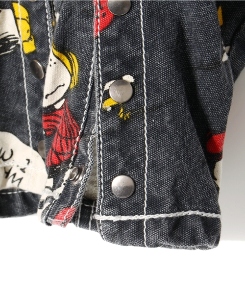 BOOFOOWOO（ブーフーウー）の「PEANUTSサロペット KID'S Baseball柄（サロペット/オーバーオール・キッズ・グレー・100/120/110/130/80/90）」の6枚目の写真