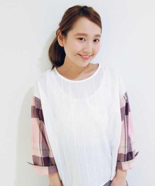 Kastane（カスタネ）の「【Kastane】七分袖オーバーブラウス（シャツ/ブラウス・レディース・オレンジ/ピンク・FREE）」の5枚目の写真