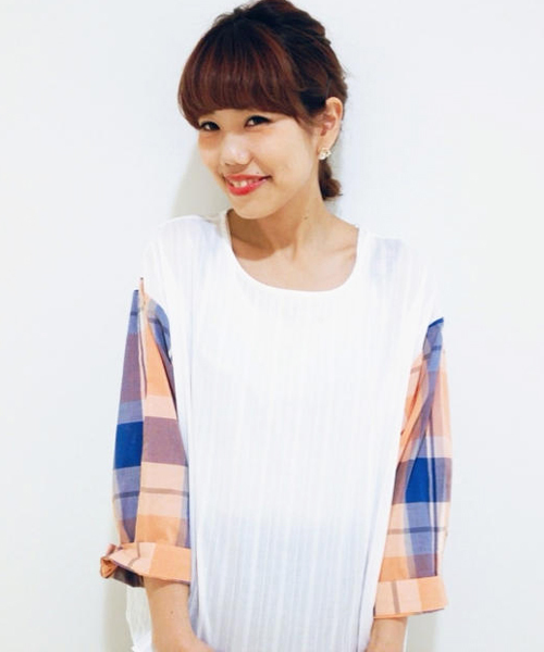 Kastane（カスタネ）の「【Kastane】七分袖オーバーブラウス（シャツ/ブラウス・レディース・オレンジ/ピンク・FREE）」の2枚目の写真