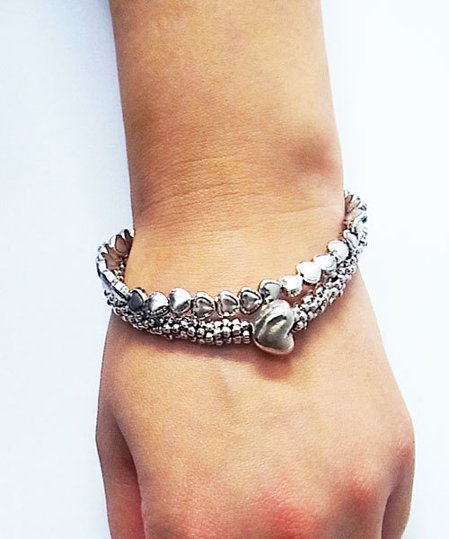 Jewel Changes（ジュエルチェンジズ）の「PHILIPPE AUDIBERT　Jewel Changesスペシャル  ハートキャビアデュオ ブレス / フィリップオーディベール / フィリップ オウディべール / WEBｺﾝﾃﾝﾂ / ∬（ブレスレット・レディース・シルバー・フリー）」の4枚目の写真