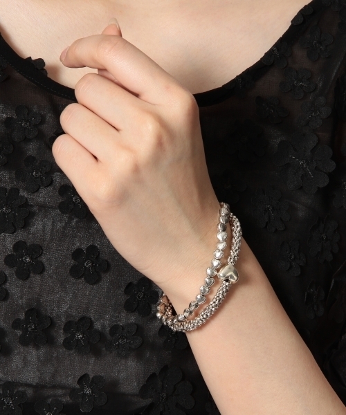 Jewel Changes（ジュエルチェンジズ）の「PHILIPPE AUDIBERT　Jewel Changesスペシャル  ハートキャビアデュオ ブレス / フィリップオーディベール / フィリップ オウディべール / WEBｺﾝﾃﾝﾂ / ∬（ブレスレット・レディース・シルバー・フリー）」の11枚目の写真