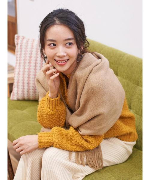 earth music&ecology（アースミュージックアンドエコロジー）の「ラッセルストール ＊（マフラー・レディース・グレー/ピンク/ベージュ/アイボリー・FREE）」の19枚目の写真