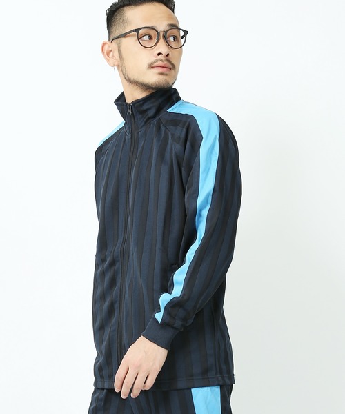 Rocky Monroe(ロッキーモンロー)の「サイドライン シャドーストライプジャージ セットアップ(ジャージ・メンズ・レッド/ホワイト/オレンジ/ピンク/ブルー・M/L)」の10枚目の写真
