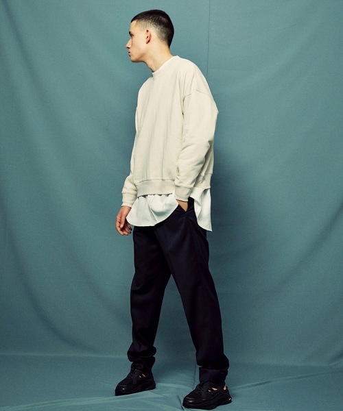 MAISON SPECIAL（メゾンスペシャル）の「【WEB限定】《ユニセックスアイテム》エアリーソフトオーバーサイズスウェット 【MAISON SPECIAL/メゾンスペシャル】（スウェット・メンズ・ブラック/ベージュ/ブラウン/オフホワイト/カーキ/ブルー/ピンク/ラベンダー・44/46/48/42）」の9枚目の写真