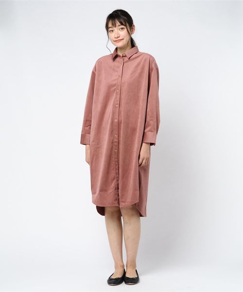 セール レギュラー衿 コーデュロイbigシルエット長袖シャツワンピース シャツワンピース Brick House By Tokyo Shirt ブリックハウス のファッション通販 Zozotown
