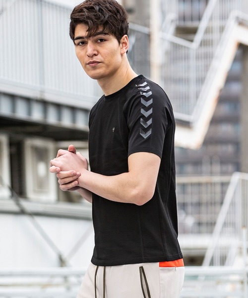 hummel（ヒュンメル）の「直営店・WEB限定 hummel(ヒュンメル)ラグランスリーブTシャツ（Tシャツ/カットソー・メンズ・ブラック/ホワイト・S/M/L/XL）」の4枚目の写真