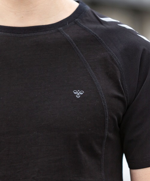 hummel（ヒュンメル）の「直営店・WEB限定 hummel(ヒュンメル)ラグランスリーブTシャツ（Tシャツ/カットソー・メンズ・ブラック/ホワイト・S/M/L/XL）」の6枚目の写真