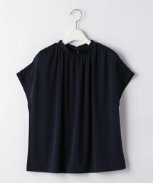 green label relaxing | FFC スムース スタンドネック ギャザー プルオーバー カットソー(Tシャツ/カットソー)
