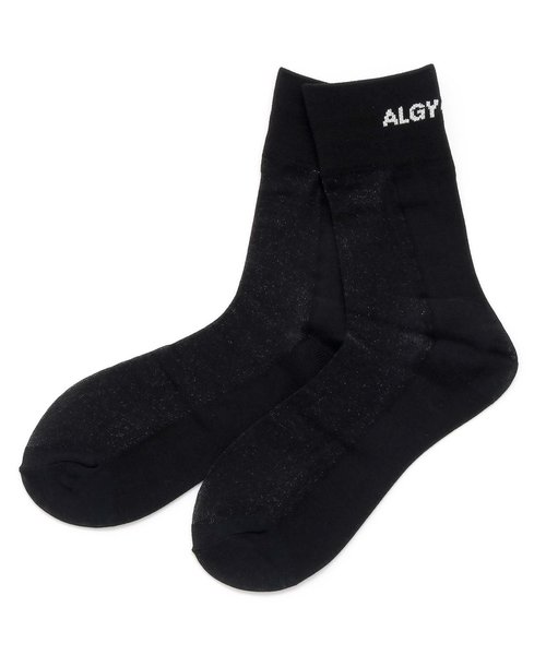algy（アルジー）の「■ネオンシースルークルーソックス（ソックス/靴下・キッズ・ブルー/ブラック/イエロー・21/24）」の2枚目の写真