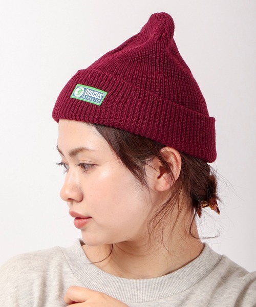セール】DISCUS ワンポイント ショートニットキャップ（ニットキャップ