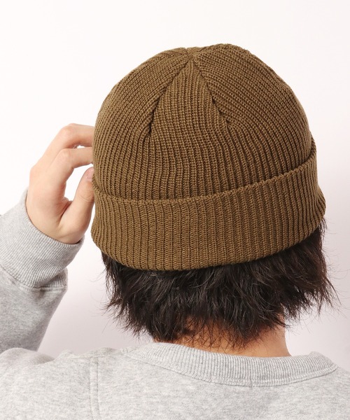 DISCUS（ディスカス）の「DISCUS ワンポイント ショートニットキャップ（ニットキャップ/ビーニー・メンズ・レッド/チャコール/オリーブドラブ/パープル/ネイビー/ワイン/ブラック・FREE）」の13枚目の写真