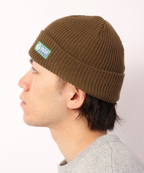 DISCUS（ディスカス）の「DISCUS ワンポイント ショートニットキャップ（ニットキャップ/ビーニー・メンズ・レッド/チャコール/オリーブドラブ/パープル/ネイビー/ワイン/ブラック・FREE）」の15枚目の写真