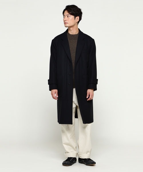 MHL. BASIC WOOL MELTON(SHOP限定) ステンカラーコート MHL.（エムエイチエル）の「BASIC WOOL MELTON(MHL SHOP限定