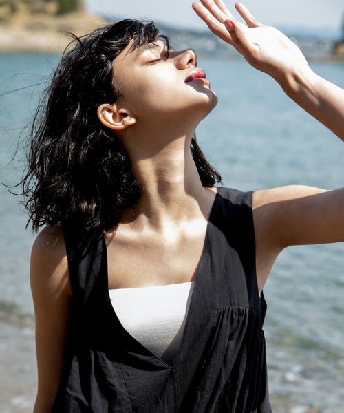 DouDou（ドゥドゥ）の「Aライン切替ワンピース（ワンピース・レディース・ブラック/オフホワイト・FREE）」の7枚目の写真