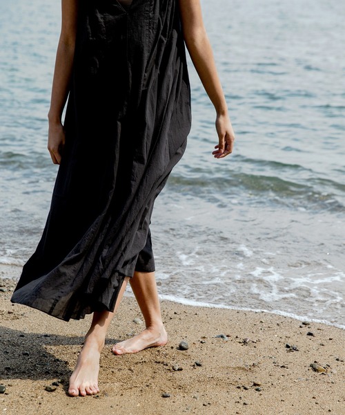 DouDou（ドゥドゥ）の「Aライン切替ワンピース（ワンピース・レディース・ブラック/オフホワイト・FREE）」の8枚目の写真