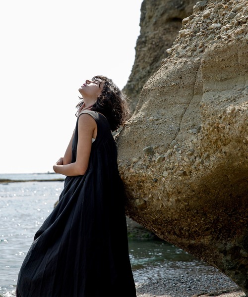 DouDou（ドゥドゥ）の「Aライン切替ワンピース（ワンピース・レディース・ブラック/オフホワイト・FREE）」の10枚目の写真