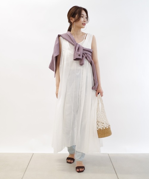 DouDou（ドゥドゥ）の「Aライン切替ワンピース（ワンピース・レディース・ブラック/オフホワイト・FREE）」の20枚目の写真