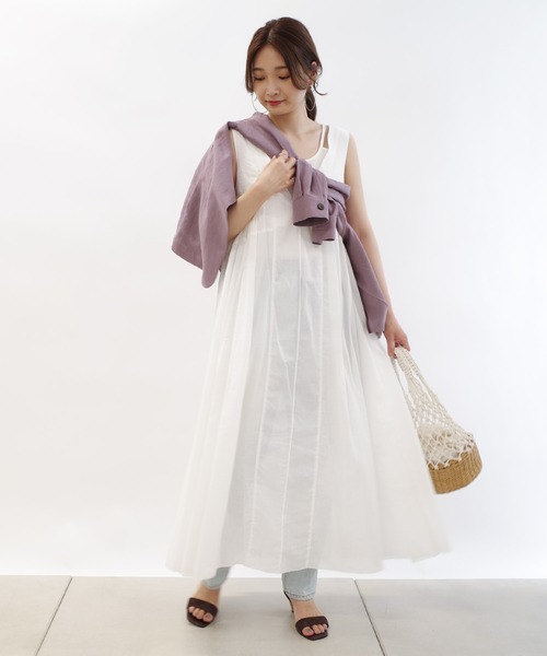 DouDou（ドゥドゥ）の「Aライン切替ワンピース（ワンピース・レディース・ブラック/オフホワイト・FREE）」の21枚目の写真