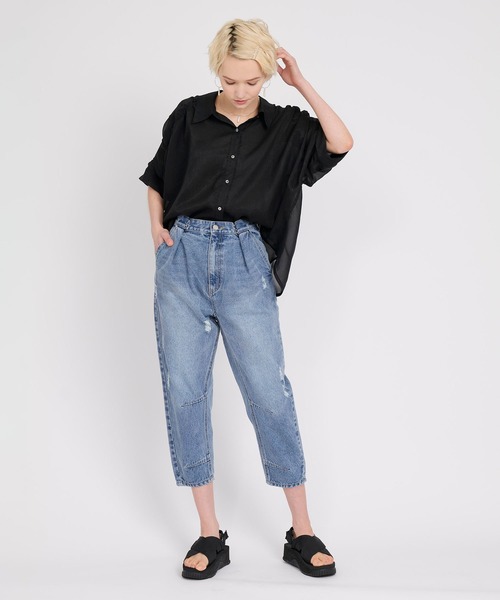 KOH.style(コースタイル)の「ウエストホックデニム(デニムパンツ・レディース・ブラック/サックスブルー・SMALL/MEDIUM/LARGE)」の9枚目の写真