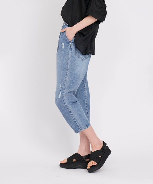 KOH.style(コースタイル)の「ウエストホックデニム(デニムパンツ・レディース・ブラック/サックスブルー・SMALL/MEDIUM/LARGE)」の15枚目の写真