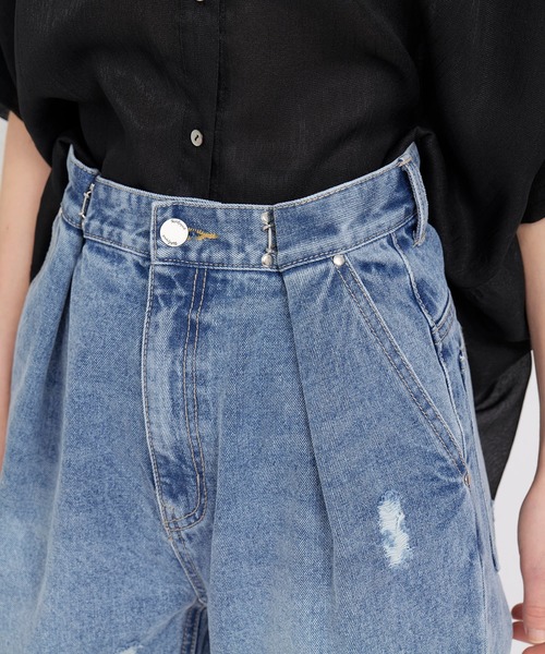 KOH.style(コースタイル)の「ウエストホックデニム(デニムパンツ・レディース・ブラック/サックスブルー・SMALL/MEDIUM/LARGE)」の17枚目の写真