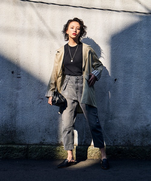 KOH.style(コースタイル)の「ウエストホックデニム(デニムパンツ・レディース・ブラック/サックスブルー・SMALL/MEDIUM/LARGE)」の5枚目の写真