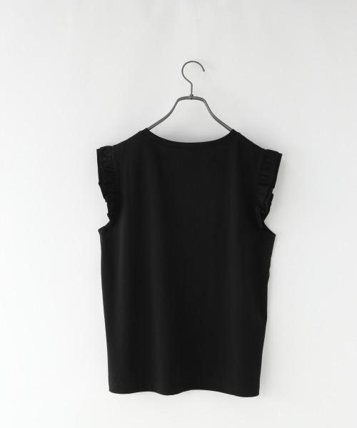 LOWRYS FARM(ローリーズファーム)の「チビフリルノースリーブ 892696(Tシャツ/カットソー・レディース・グリーン/ブラック/ホワイト・FREE)」の9枚目の写真