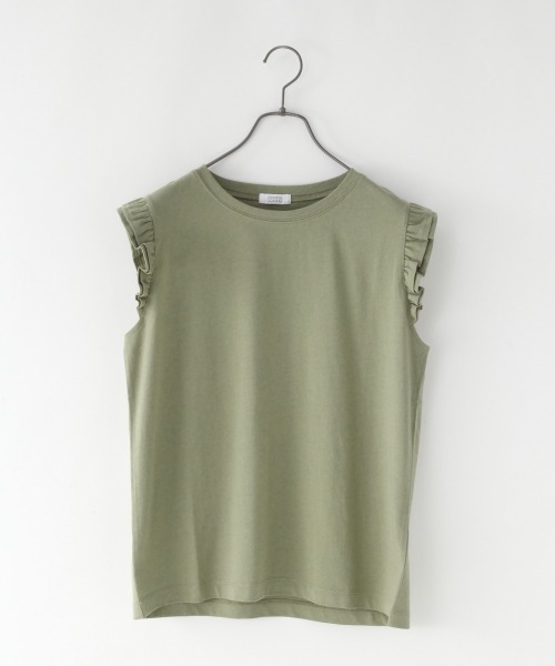 LOWRYS FARM(ローリーズファーム)の「チビフリルノースリーブ 892696(Tシャツ/カットソー・レディース・グリーン/ブラック/ホワイト・FREE)」の16枚目の写真