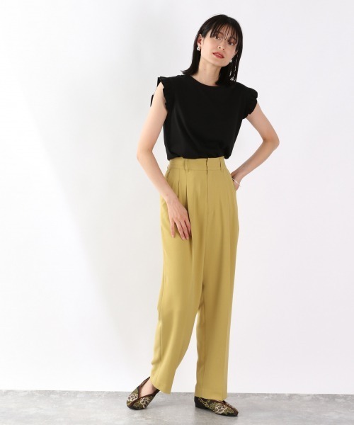 LOWRYS FARM(ローリーズファーム)の「チビフリルノースリーブ 892696(Tシャツ/カットソー・レディース・グリーン/ブラック/ホワイト・FREE)」の14枚目の写真