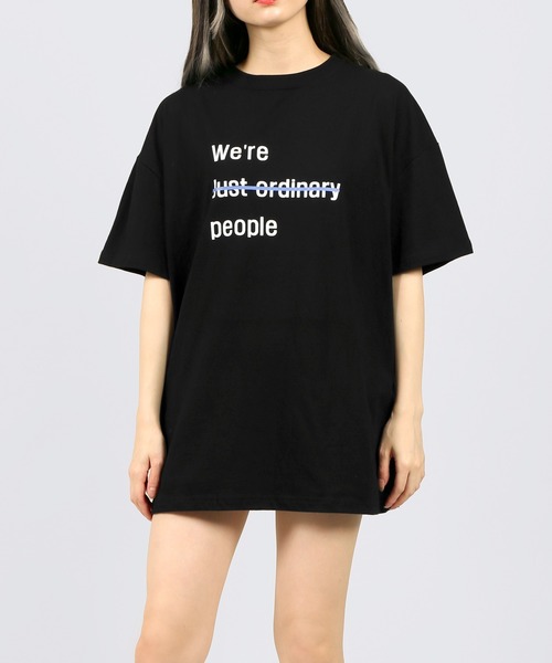 DING（ディング）の「DING/Just ordinary Tシャツ（Tシャツ/カットソー・レディース・ホワイト/ブラック・FREE）」の2枚目の写真