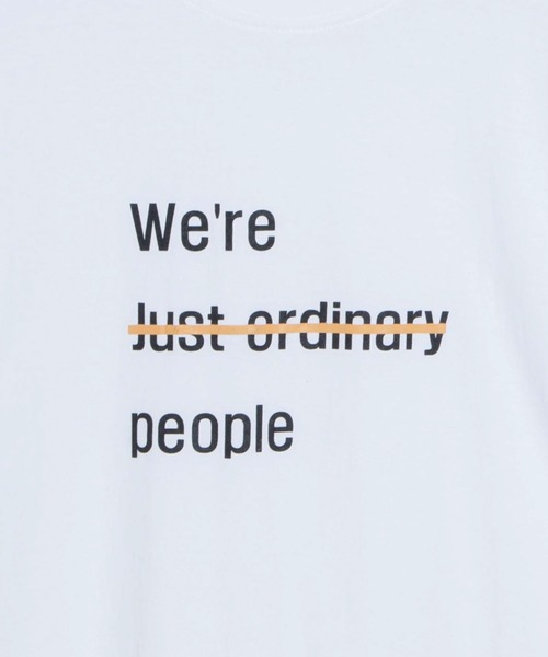 DING（ディング）の「DING/Just ordinary Tシャツ（Tシャツ/カットソー・レディース・ホワイト/ブラック・FREE）」の5枚目の写真