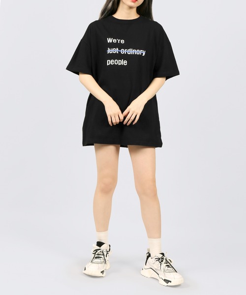 DING（ディング）の「DING/Just ordinary Tシャツ（Tシャツ/カットソー・レディース・ホワイト/ブラック・FREE）」の11枚目の写真