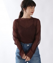 LOWRYS FARM | シアープリーツプルオーバーＬＳ　895216(Tシャツ/カットソー)