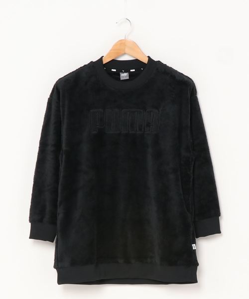 PUMA（プーマ）の「【別注】プーマPUMA リラックスクルー 限定コラボ（スウェット・レディース・オフホワイト/ブラック・XL/M/S/L）」の2枚目の写真