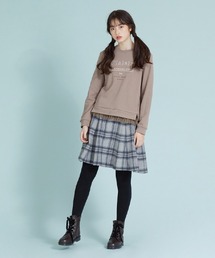新品✨️ポンポネットジュニア ショートダブルジャケット チェックスカート セット チェックジャケットリボン4点セット（スーツセット）｜pom