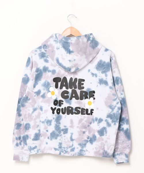 WEGO(ウィゴー)の「WEGO/タイダイバックロゴパーカー(スウェット・レディース・ブラック/パープル・FREE)」の6枚目の写真
