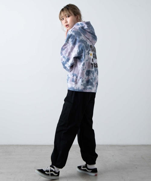 WEGO(ウィゴー)の「WEGO/タイダイバックロゴパーカー(スウェット・レディース・ブラック/パープル・FREE)」の20枚目の写真