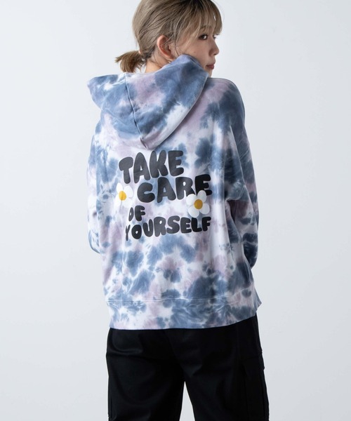 WEGO(ウィゴー)の「WEGO/タイダイバックロゴパーカー(スウェット・レディース・ブラック/パープル・FREE)」の21枚目の写真