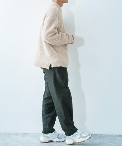 Ressaca（レサーカ）の「ビッグシルエット モックネック エコニットセーター（ニット/セーター・メンズ・ホワイト/ブラック/ベージュ/カーキ/テラコッタ・M/L）」の21枚目の写真