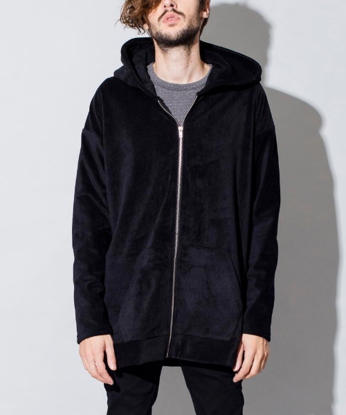 NO ID.（ノーアイディ）の「【NO ID.】Fleece Velour Big Parka / フリース ベロア ビッグ パーカー（パーカー・メンズ・ブラック/ネイビー/グレー・ONE SIZE）」の16枚目の写真