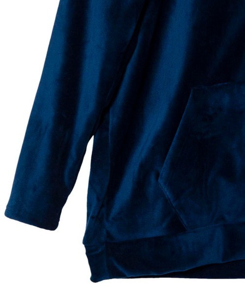 NO ID.（ノーアイディ）の「【NO ID.】Fleece Velour Big Parka / フリース ベロア ビッグ パーカー（パーカー・メンズ・ブラック/ネイビー/グレー・ONE SIZE）」の11枚目の写真