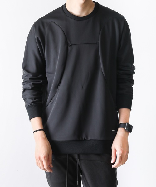 ATTACHMENT(アタッチメント)の「PE JERSEY TECHNICAL SWEAT SHIRT(スウェット・メンズ・ライトグレー/ブラック・2/3/1)」の2枚目の写真