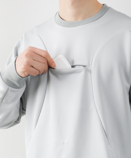 ATTACHMENT(アタッチメント)の「PE JERSEY TECHNICAL SWEAT SHIRT(スウェット・メンズ・ライトグレー/ブラック・2/3/1)」の7枚目の写真