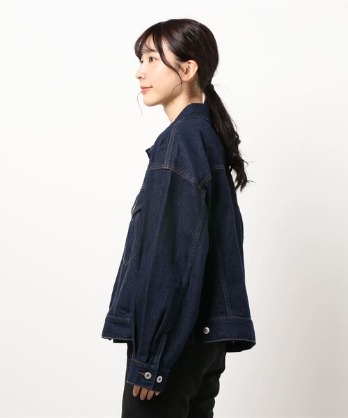 RAG MACHINE(ラグマシーン)の「【RAG MACHINE】ゆったりBIGGジャン(デニムジャケット・レディース・ノンウォッシュ・L)」の2枚目の写真