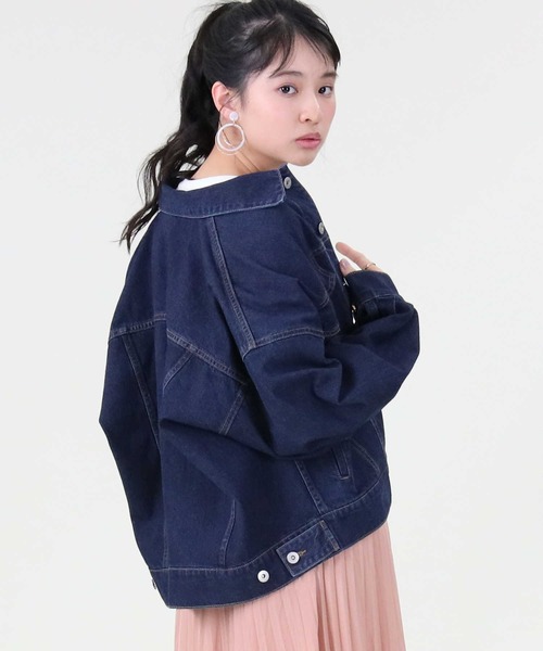 RAG MACHINE(ラグマシーン)の「【RAG MACHINE】ゆったりBIGGジャン(デニムジャケット・レディース・ノンウォッシュ・L)」の8枚目の写真