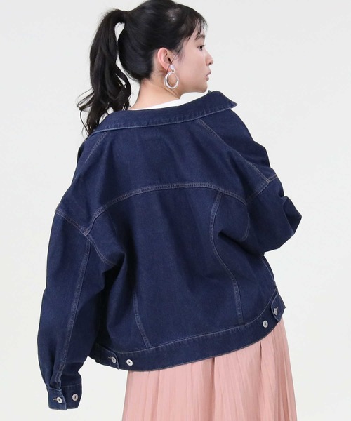 RAG MACHINE(ラグマシーン)の「【RAG MACHINE】ゆったりBIGGジャン(デニムジャケット・レディース・ノンウォッシュ・L)」の9枚目の写真