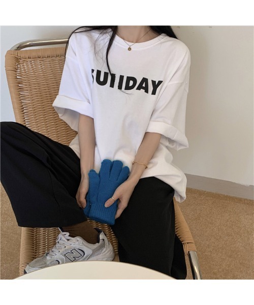 DEVICE（デバイス）の「ヴィンテージスタイルオーバーサイズ半袖Tシャツ（Tシャツ/カットソー・レディース・ホワイト/ブラック/グリーン・FREE）」の20枚目の写真