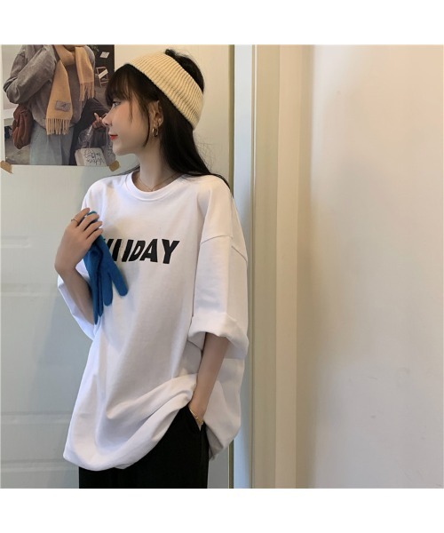 DEVICE（デバイス）の「ヴィンテージスタイルオーバーサイズ半袖Tシャツ（Tシャツ/カットソー・レディース・ホワイト/ブラック/グリーン・FREE）」の21枚目の写真